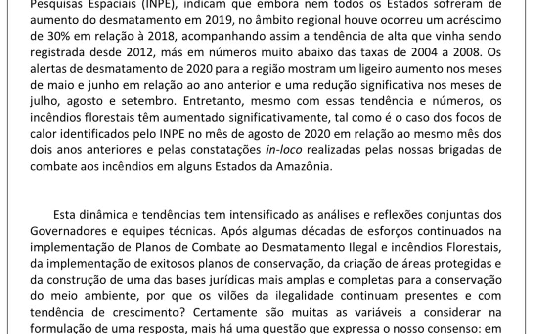 Desafios do combate ao desmatamento, incêndios florestais e outros ilÃcitos ambientais em tempo da COVID-19 na Amazônia