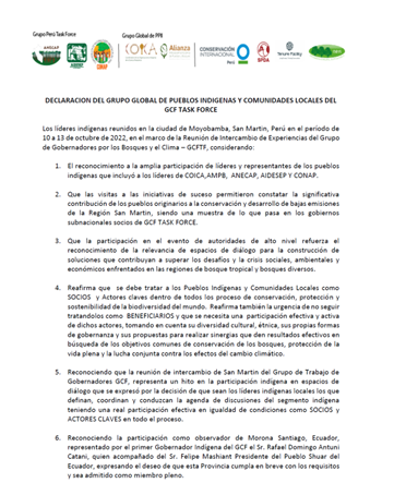 Global Committee Reaffirms Necessity of True Partnership between Subnational Governments and Indigenous Peoples and Local Communities