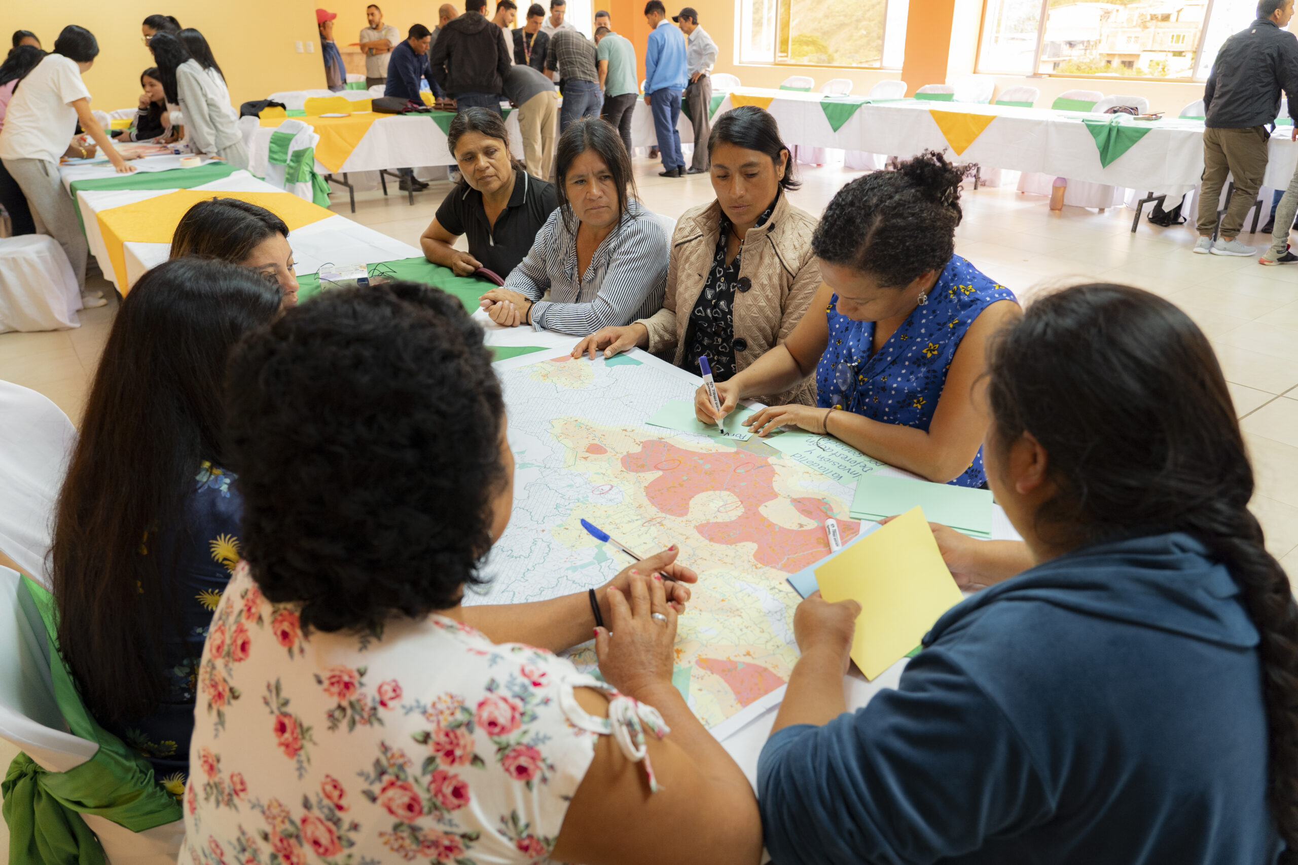 Group working in the Sowing Life Plan