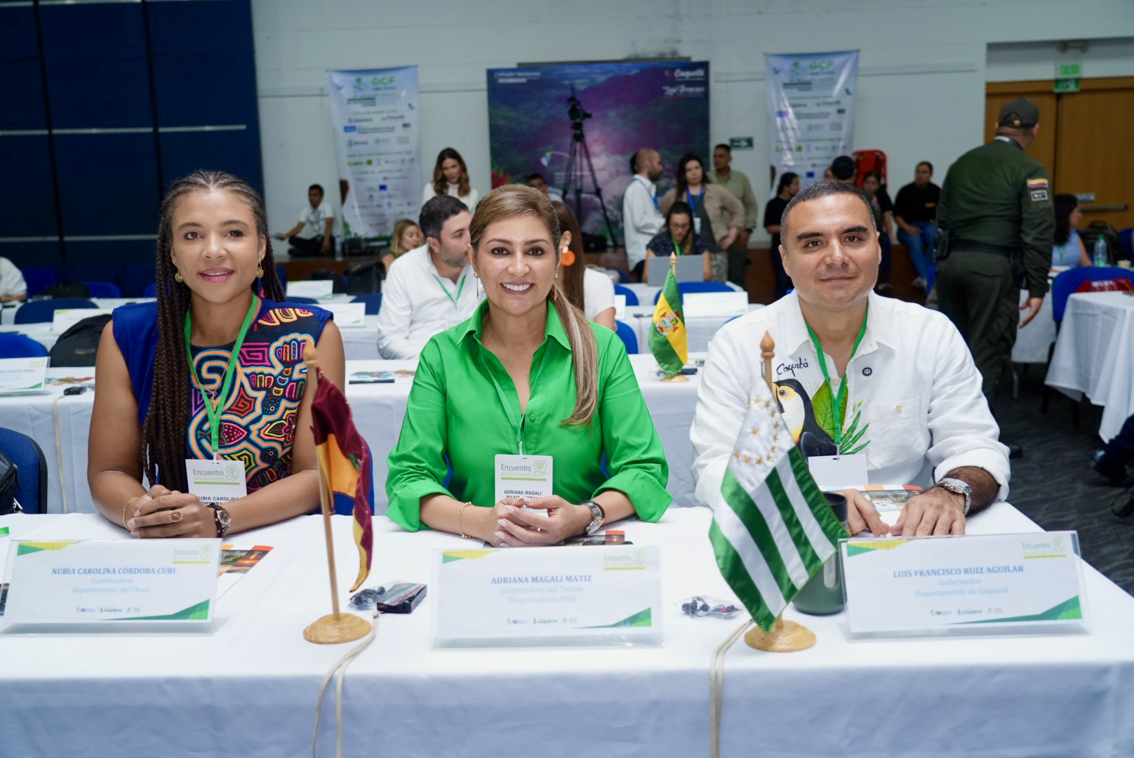 three governors from Colombia sitting at a table