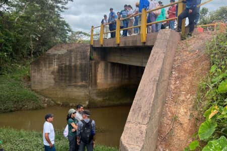 people on a bridge