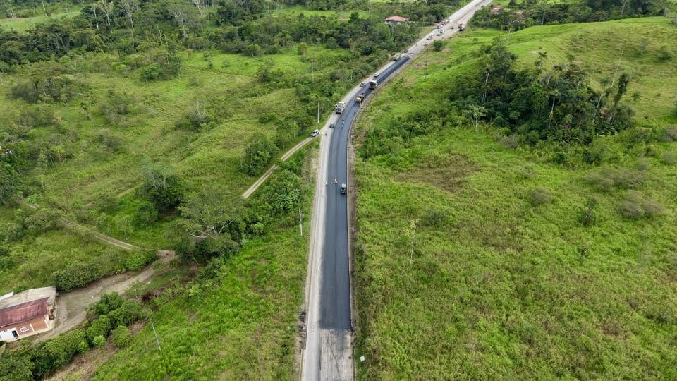 Highway through greenery